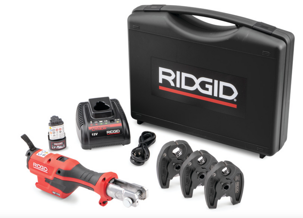 RIDGID RP 115 Pipe Crimper Machine Kit | U16 U20 U25